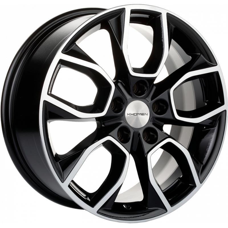 Khomen KHW 1713 7x17 5*114.3 ET48 DIA67.1 Black-FP Литой