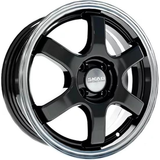 Скад Киото 6x15 4*100 ET48 DIA54.1 Антрацит-алмаз Литой
