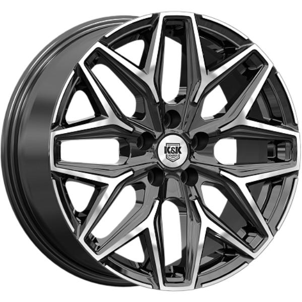 K&K Ариус 7x17 5*108 ET42 DIA63.3 Алмаз черный Литой