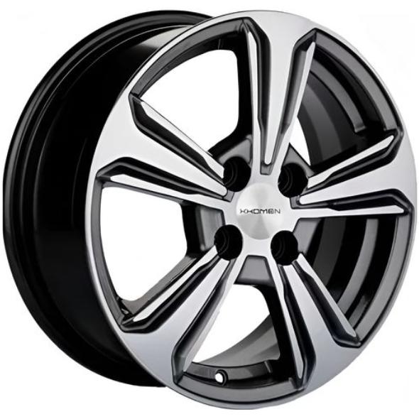 Khomen KHW 1502 6x15 4*100 ET45 DIA56.6 Gray-FP Литой