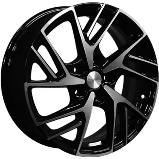 Khomen KHW 1722 6.5x17 5*114.3 ET45 DIA54.1 Black-FP Литой
