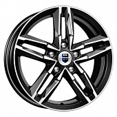 K&K Sayan 6x16 5*105 ET39 DIA56.6 Алмаз черный Литой