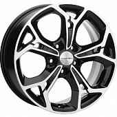 Khomen KHW 1702 7x17 5*112 ET40 DIA57.1 Black-FP Литой